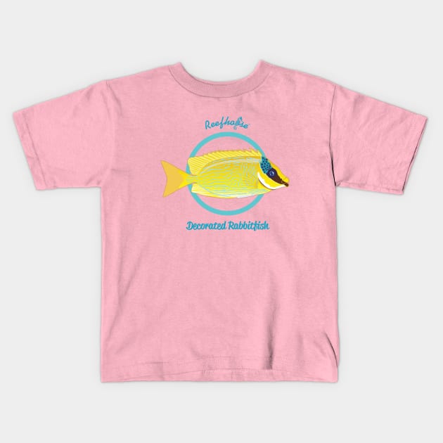 Decorated Rabbitfish Kids T-Shirt by Reefhorse